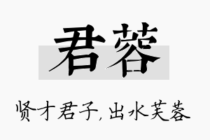 君蓉名字的寓意及含义