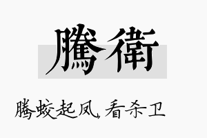 腾卫名字的寓意及含义