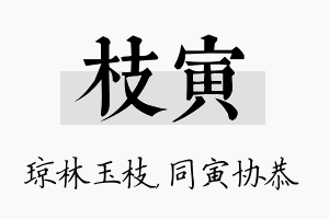 枝寅名字的寓意及含义