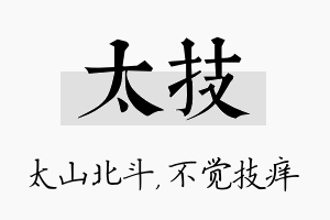 太技名字的寓意及含义