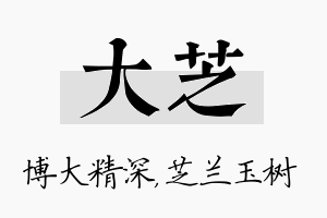 大芝名字的寓意及含义