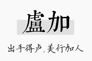 卢加名字的寓意及含义