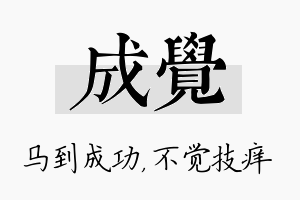 成觉名字的寓意及含义