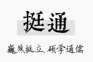 挺通名字的寓意及含义