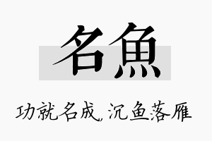 名鱼名字的寓意及含义