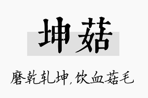 坤菇名字的寓意及含义