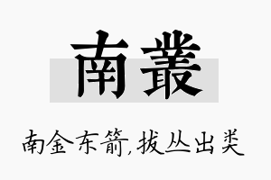 南丛名字的寓意及含义