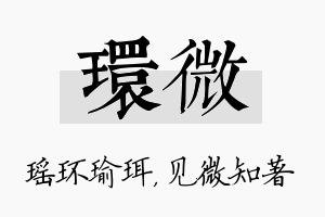 环微名字的寓意及含义