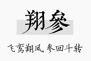 翔参名字的寓意及含义