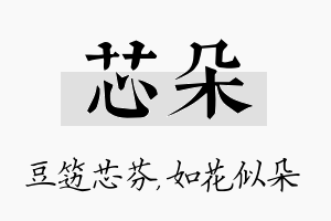 芯朵名字的寓意及含义