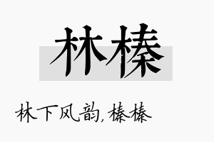 林榛名字的寓意及含义