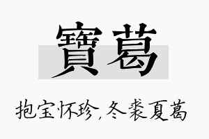 宝葛名字的寓意及含义