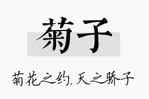 菊子名字的寓意及含义