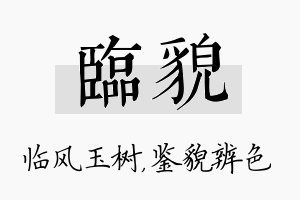 临貌名字的寓意及含义