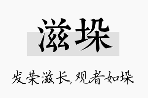 滋垛名字的寓意及含义