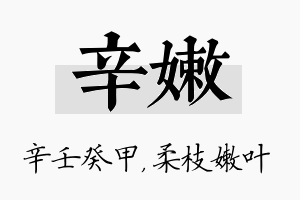 辛嫩名字的寓意及含义