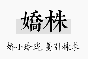 娇株名字的寓意及含义