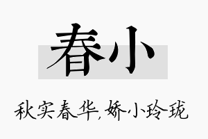 春小名字的寓意及含义