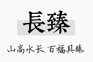 长臻名字的寓意及含义