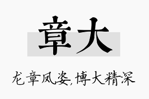 章大名字的寓意及含义