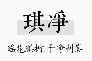 琪净名字的寓意及含义