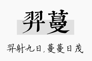 羿蔓名字的寓意及含义