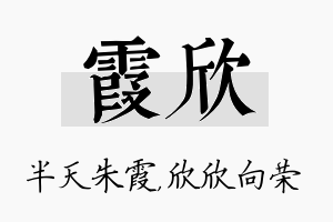 霞欣名字的寓意及含义