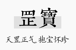 罡宝名字的寓意及含义