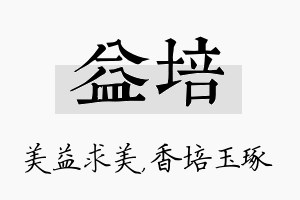 益培名字的寓意及含义