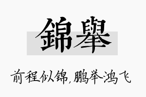 锦举名字的寓意及含义