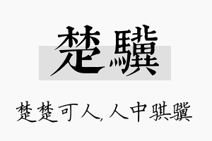 楚骥名字的寓意及含义