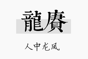 龙赓名字的寓意及含义