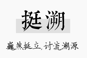 挺溯名字的寓意及含义