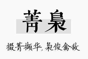 菁枭名字的寓意及含义