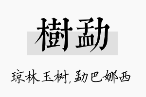 树勐名字的寓意及含义