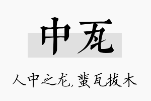 中瓦名字的寓意及含义