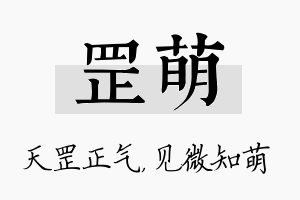 罡萌名字的寓意及含义