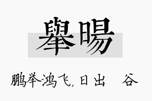 举旸名字的寓意及含义