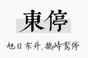 东停名字的寓意及含义