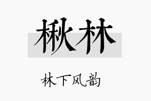 楸林名字的寓意及含义