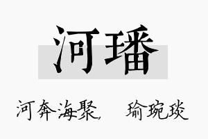 河璠名字的寓意及含义