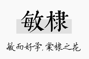 敏棣名字的寓意及含义