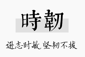 时韧名字的寓意及含义