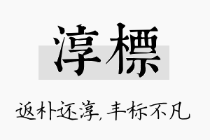 淳标名字的寓意及含义