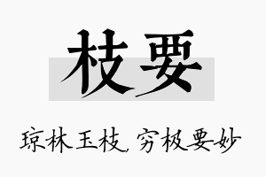 枝要名字的寓意及含义