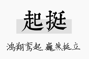 起挺名字的寓意及含义