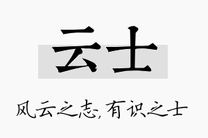 云士名字的寓意及含义