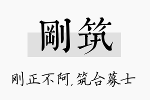 刚筑名字的寓意及含义