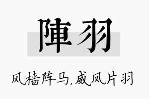 阵羽名字的寓意及含义