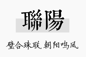 联阳名字的寓意及含义